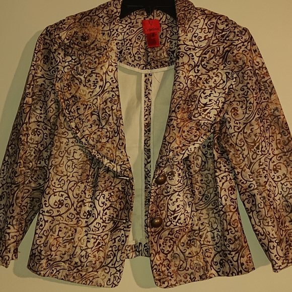 V Cristina Jackets & Blazers - V. Cristina Metallic 3/4 Lenght Jacket - M